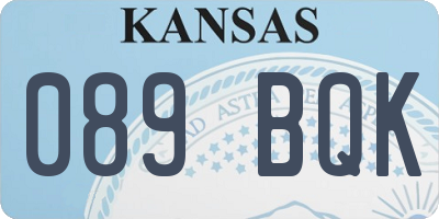 KS license plate 089BQK