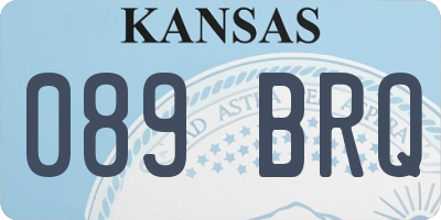 KS license plate 089BRQ