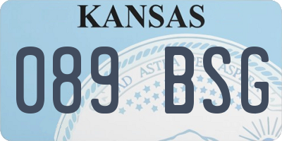 KS license plate 089BSG