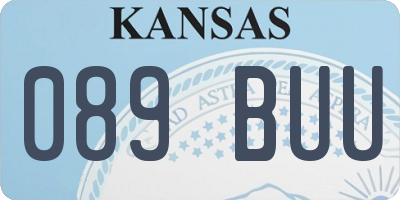 KS license plate 089BUU