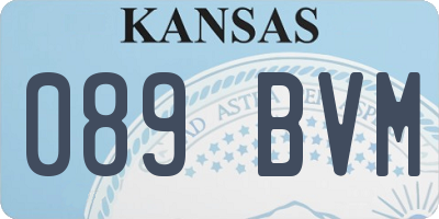 KS license plate 089BVM