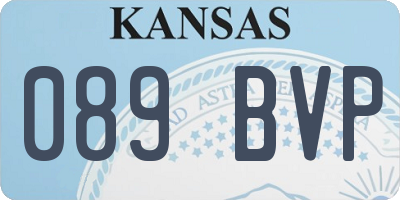 KS license plate 089BVP