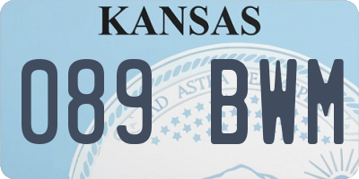 KS license plate 089BWM
