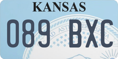 KS license plate 089BXC