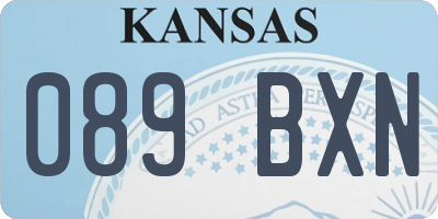KS license plate 089BXN