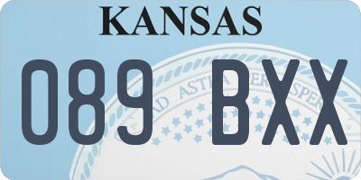 KS license plate 089BXX