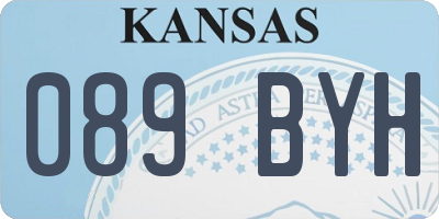 KS license plate 089BYH