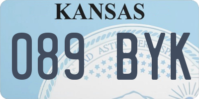 KS license plate 089BYK