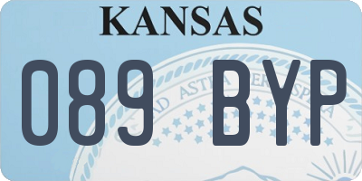 KS license plate 089BYP