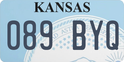 KS license plate 089BYQ
