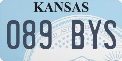 KS license plate 089BYS