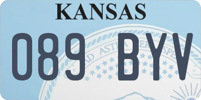 KS license plate 089BYV