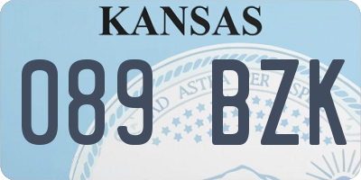 KS license plate 089BZK