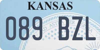 KS license plate 089BZL