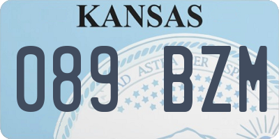KS license plate 089BZM