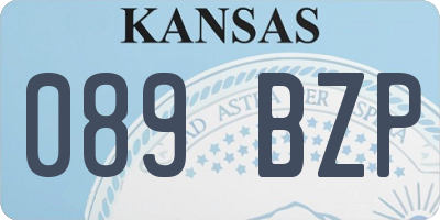KS license plate 089BZP