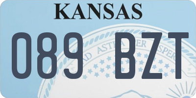 KS license plate 089BZT