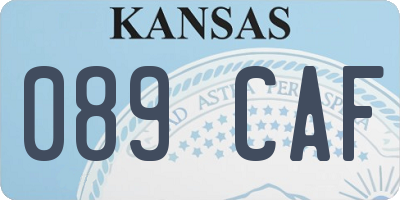 KS license plate 089CAF
