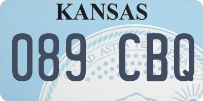 KS license plate 089CBQ
