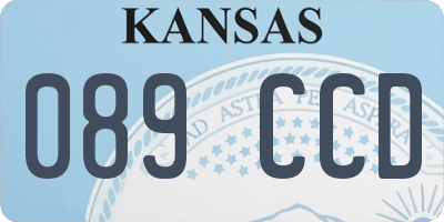 KS license plate 089CCD