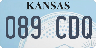 KS license plate 089CDQ