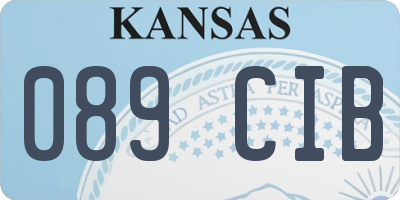 KS license plate 089CIB