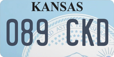KS license plate 089CKD