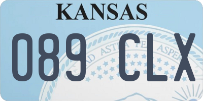 KS license plate 089CLX