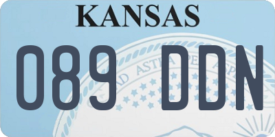 KS license plate 089DDN