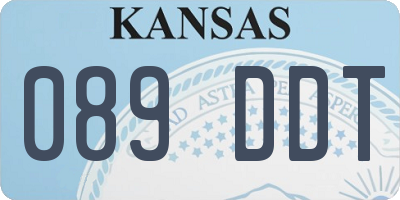 KS license plate 089DDT