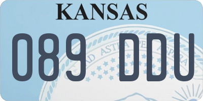 KS license plate 089DDU