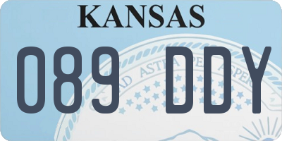 KS license plate 089DDY