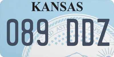 KS license plate 089DDZ