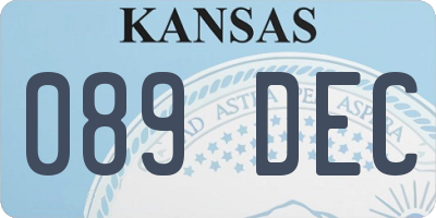 KS license plate 089DEC