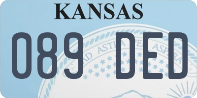KS license plate 089DED