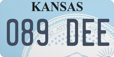 KS license plate 089DEE