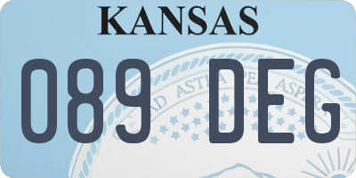 KS license plate 089DEG