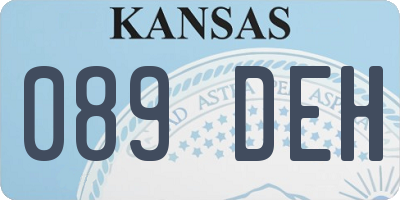 KS license plate 089DEH