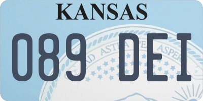 KS license plate 089DEI