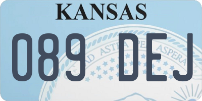 KS license plate 089DEJ