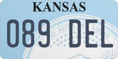 KS license plate 089DEL