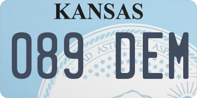 KS license plate 089DEM