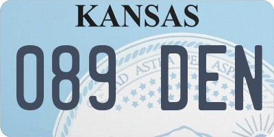 KS license plate 089DEN