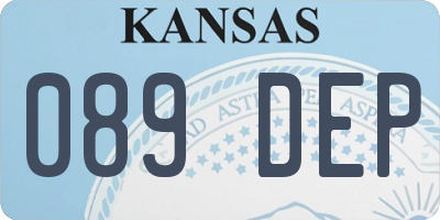 KS license plate 089DEP