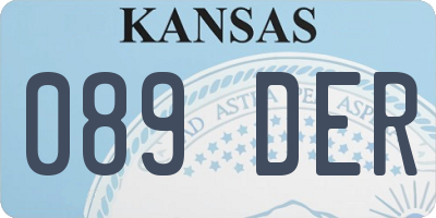 KS license plate 089DER
