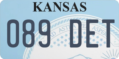 KS license plate 089DET