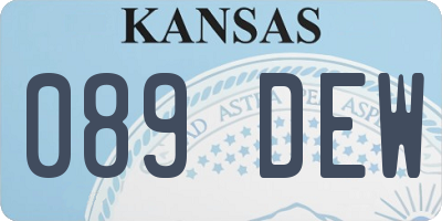 KS license plate 089DEW