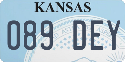 KS license plate 089DEY
