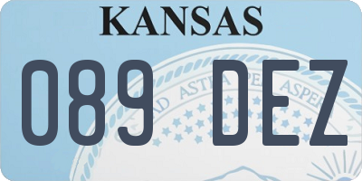KS license plate 089DEZ