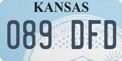 KS license plate 089DFD